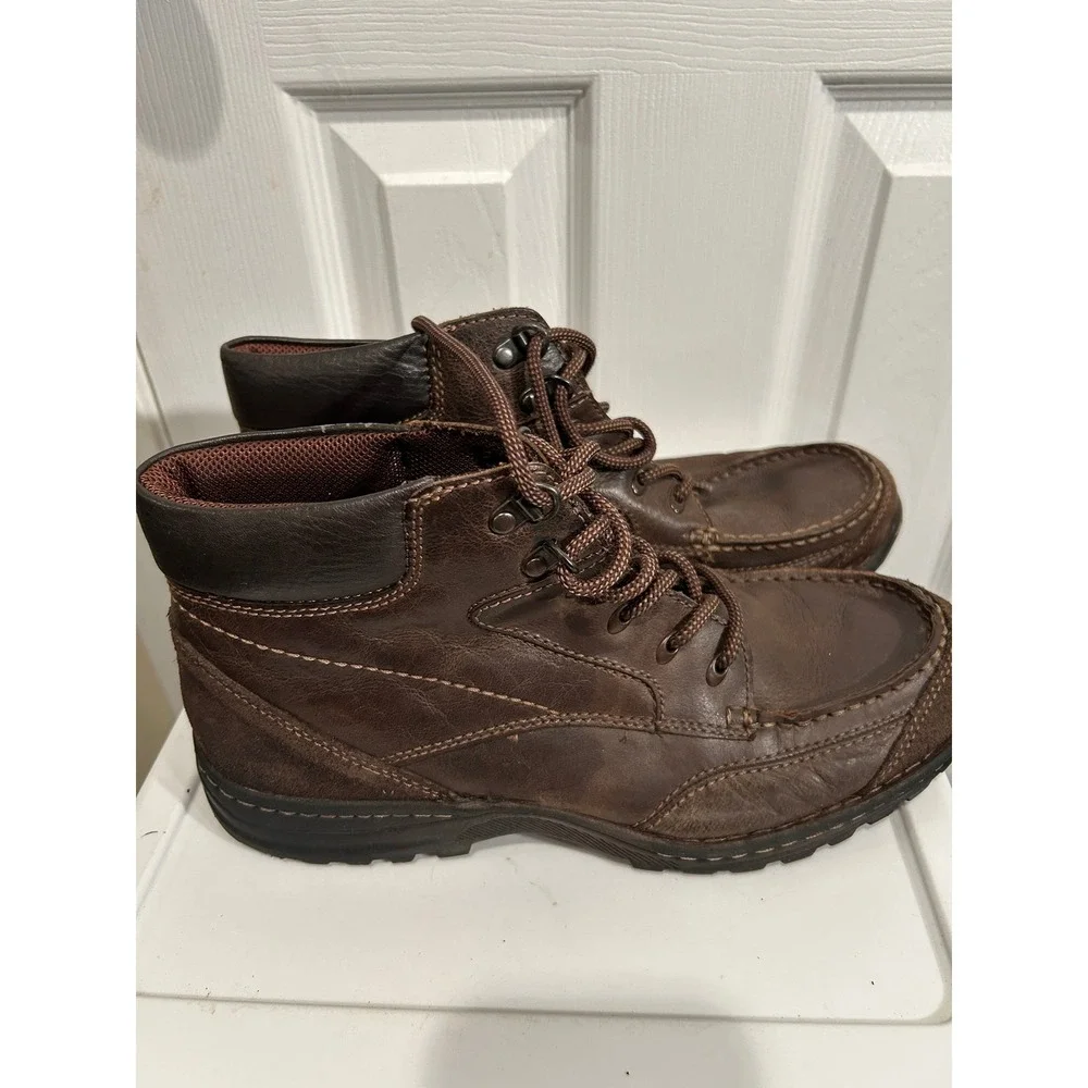 Dockers Moc Toe Boots Mens Size 10.5 Brown Leather Chukka Mid Top Shoes